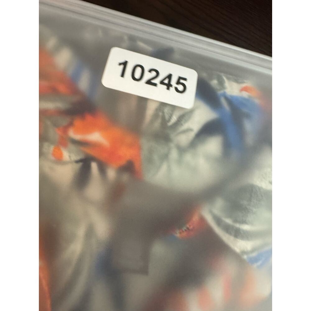 Chico's Fiesta Palms Linen Blend Popover Top Orange Blue Green Tropical 2 (L 12) - Picture 8 of 8